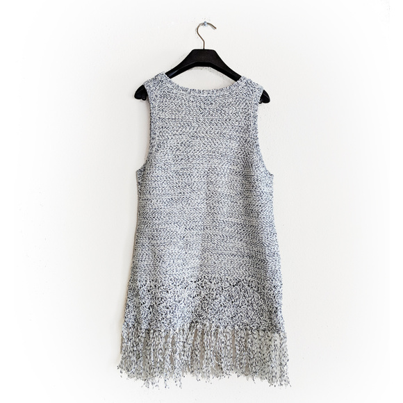 WHBM MARLED FRINGE SLEEVELESS SWEATER - Picture 3 of 8